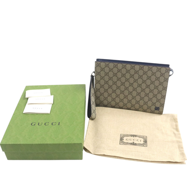 Bicolore Pochette Moyen GG Supreme Bleu