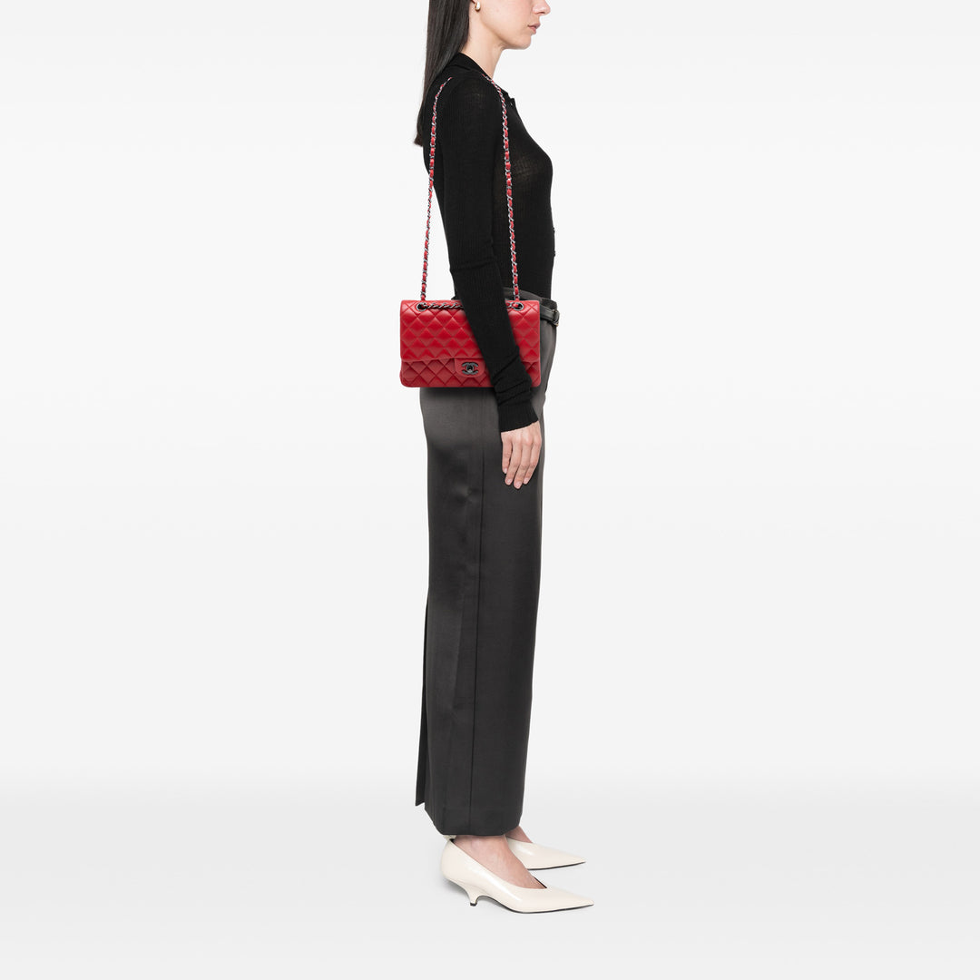 Chanel Medium Classic Cuir d’agneau Double rabat