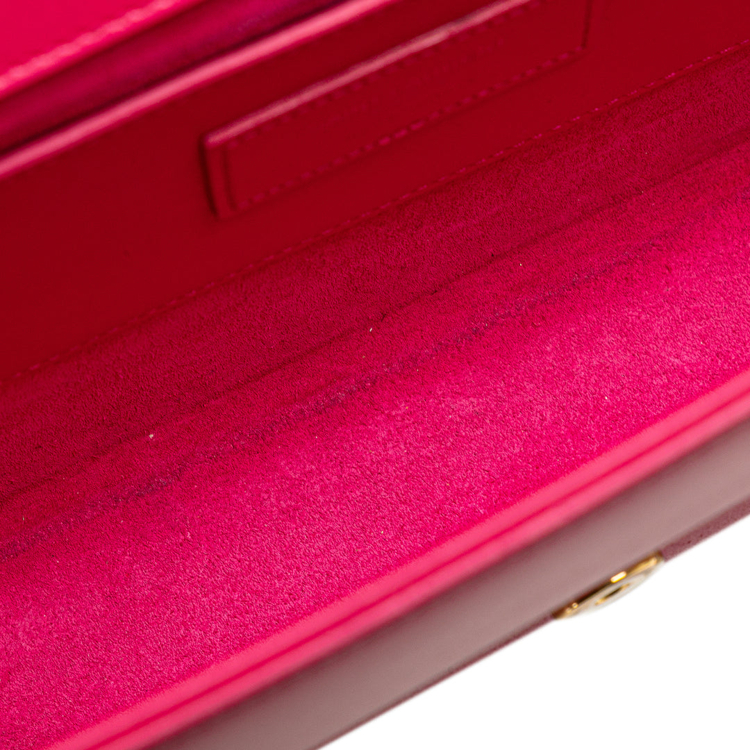 Medium Smooth Calfskin Classic Monogram Kate Tassel Crossbody Pink - Gaby Paris