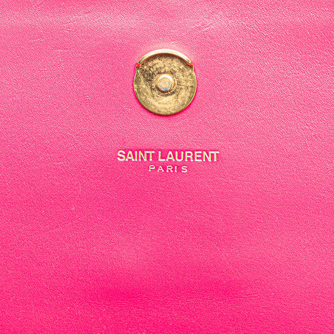 Medium Smooth Calfskin Classic Monogram Kate Tassel Crossbody Pink - Gaby Paris