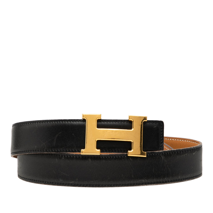 Hermès Box Veau Constance H Réversible Ceinture Cuir Box