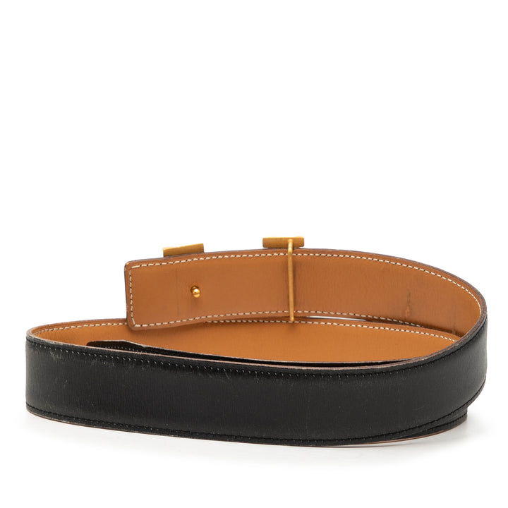 Hermès Box Veau Constance H Réversible Ceinture Cuir Box