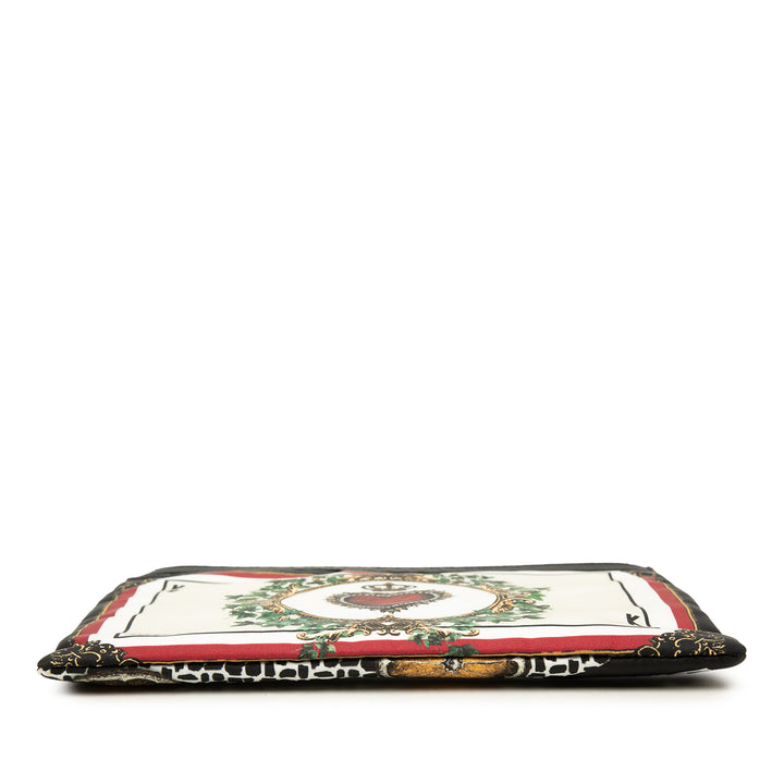 King of Hearts Playing Card Pochette Noir