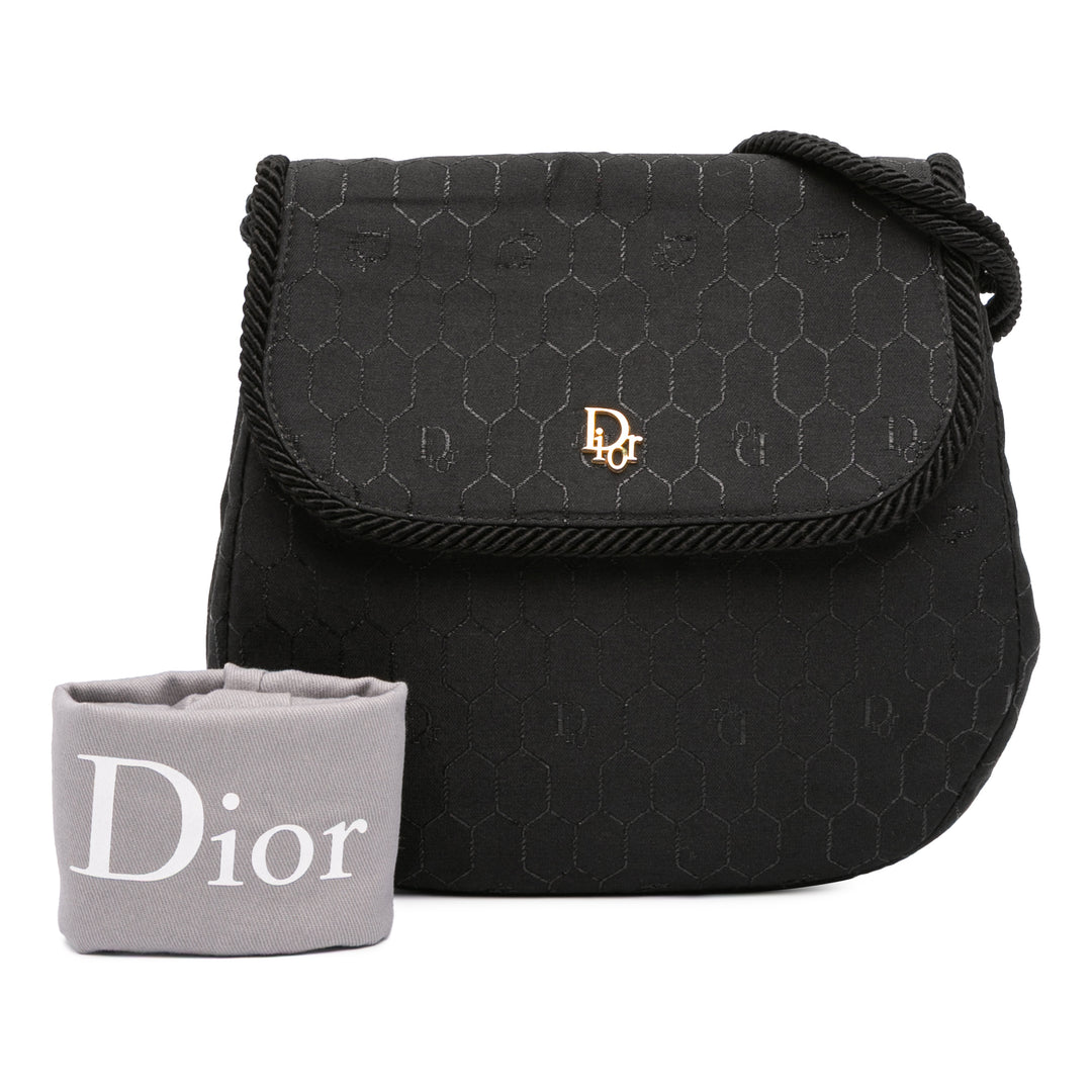 Dior Honeycomb Toile Sac porté croisé Noir