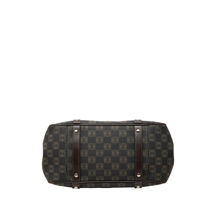 LOEWE Cabas Anagram Toile enduite Marron – vue 3 – GABY PARIS