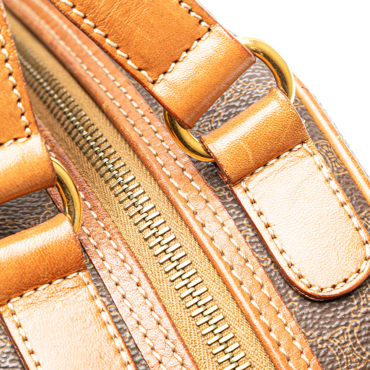 Macadam Coated Canvas Handbag Brown - Gaby Paris