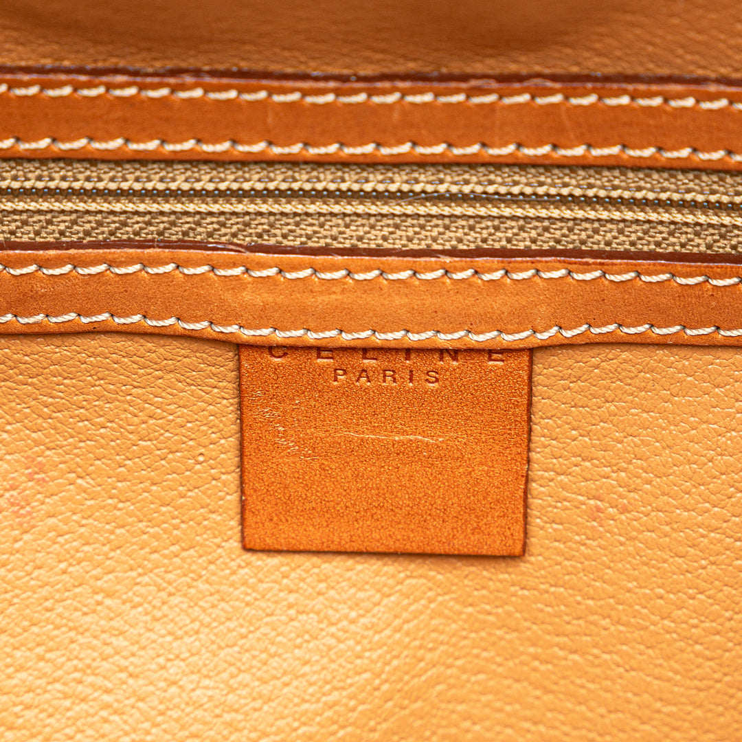 Macadam Coated Canvas Handbag Brown - Gaby Paris