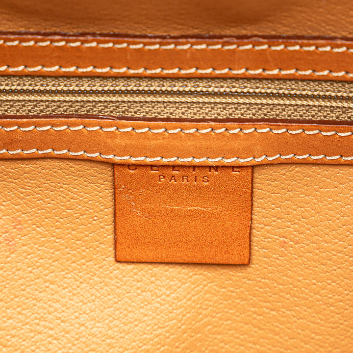 Macadam Coated Canvas Handbag Brown - Gaby Paris