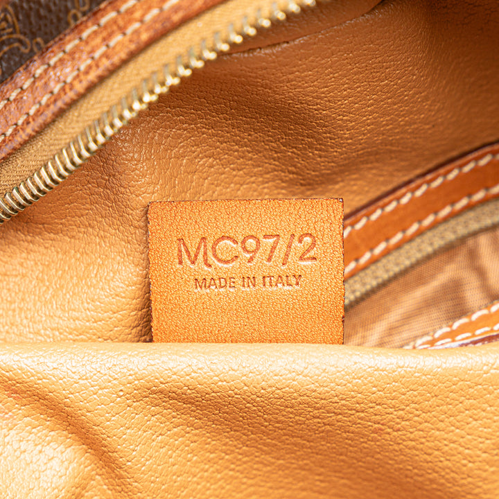Macadam Coated Canvas Handbag Brown - Gaby Paris