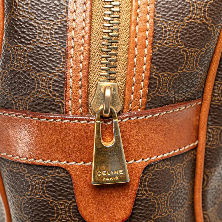 Macadam Coated Canvas Handbag Brown - Gaby Paris