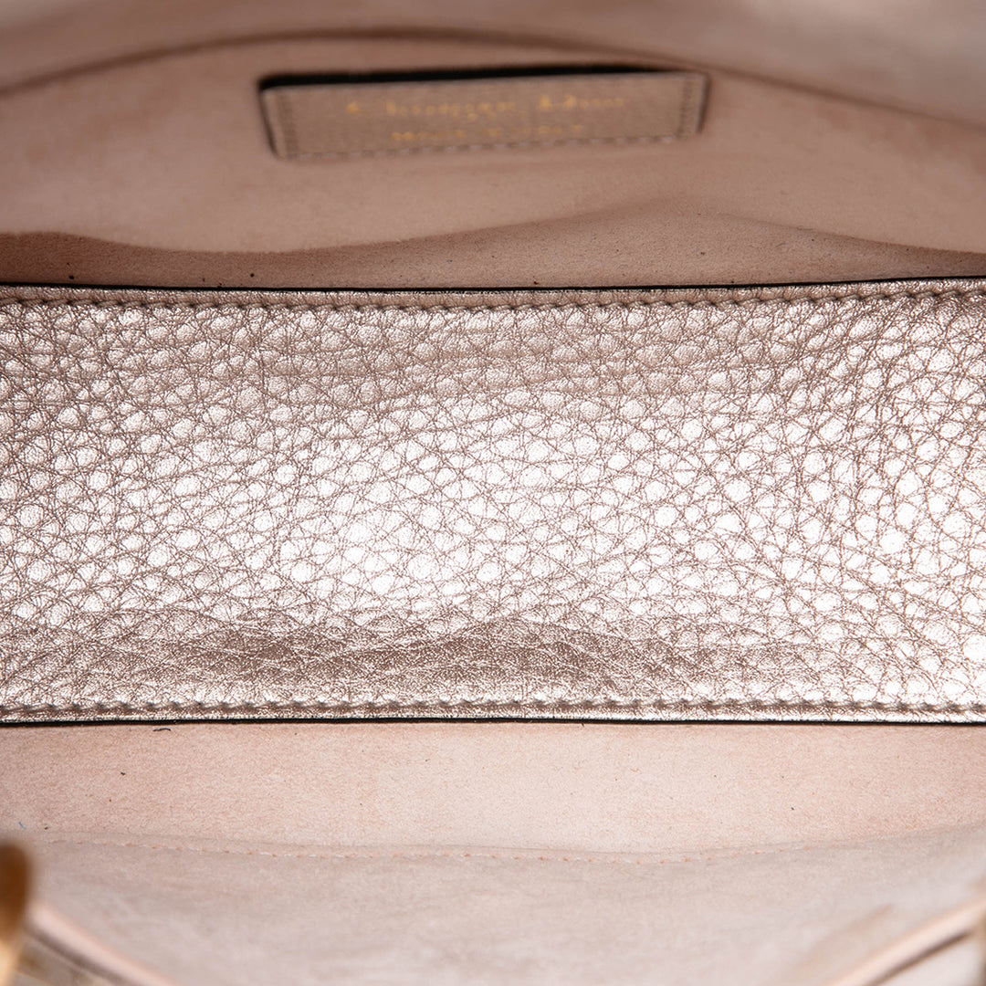 Dior Small Metallic Cuir de veau grainé Cannage Supple Lady Dior
