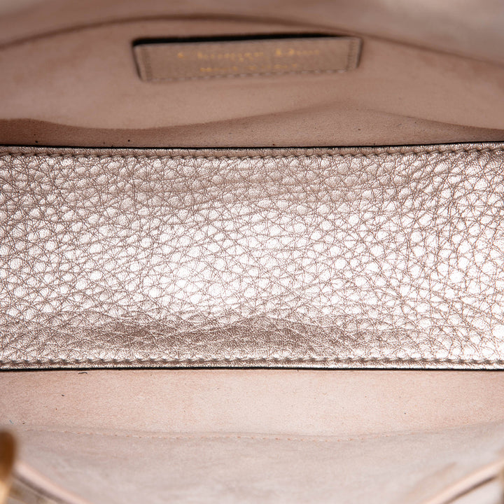 Dior Small Metallic Cuir de veau grainé Cannage Supple Lady Dior