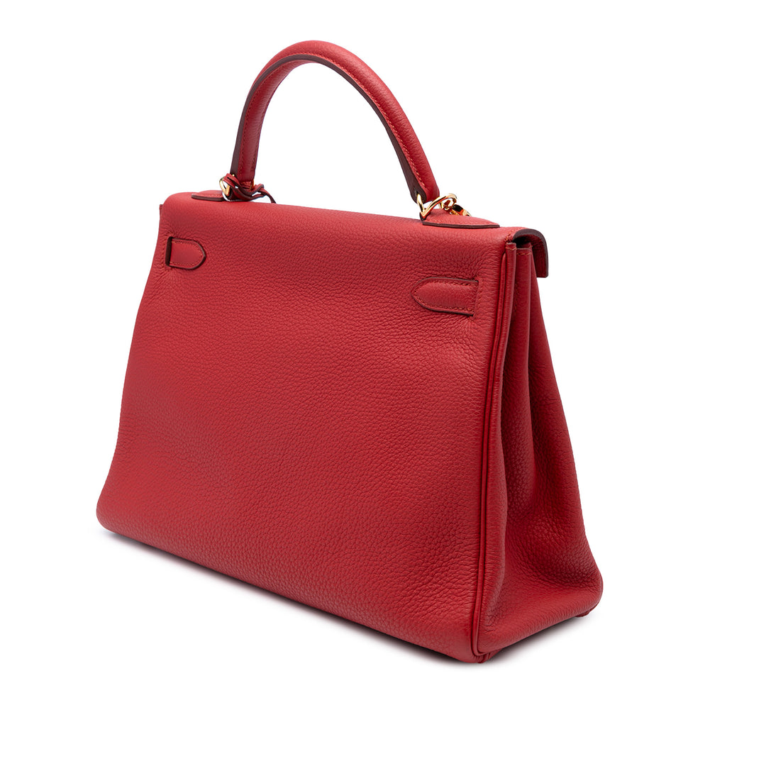 Hermès Togo Kelly II Retourne 32 Rouge