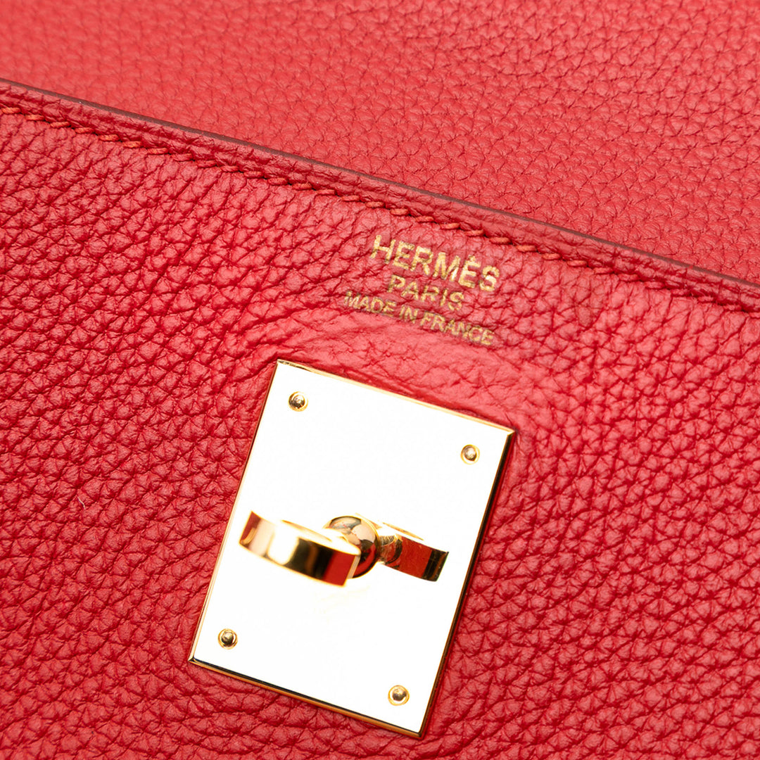 Hermès Togo Kelly II Retourne 32 Rouge