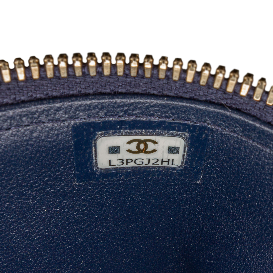 Chanel Small Cuir d’agneau Top Handle Vanity Bag Bleu