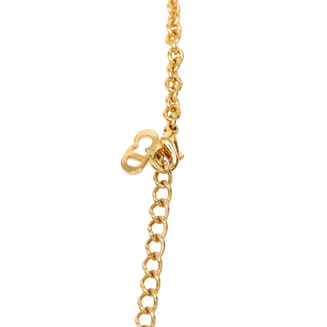 Dior Collier Logo Pendant plaqué or – vue 5 – GABY PARIS