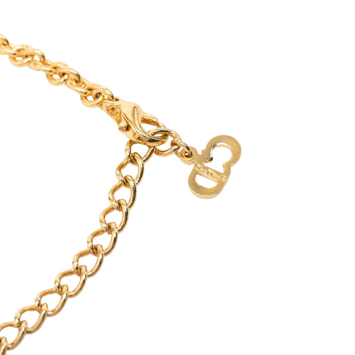 Dior Collier Logo Pendant plaqué or – vue 6 – GABY PARIS