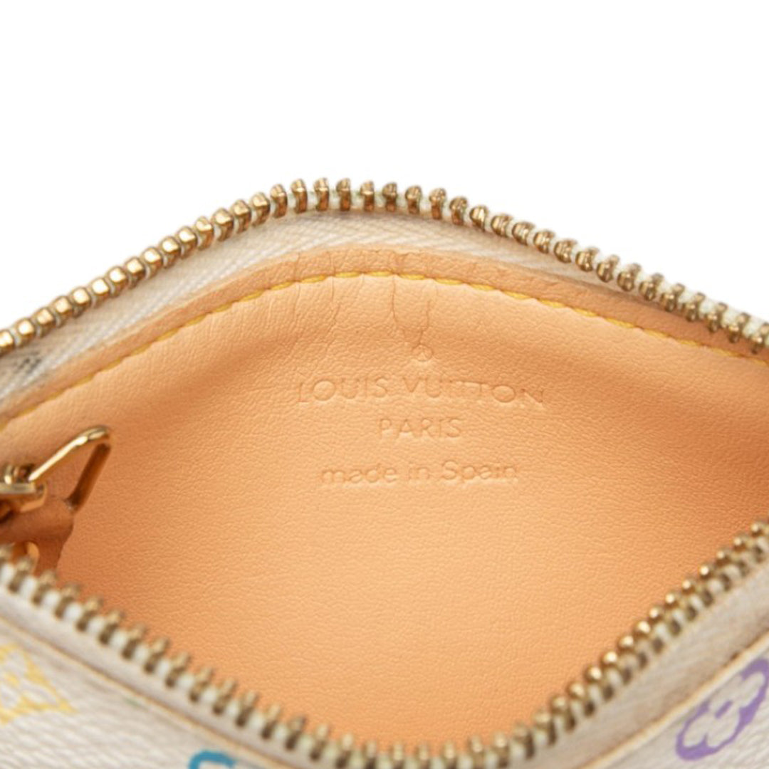 Pochette Cles Monogram Multicolore Blanc