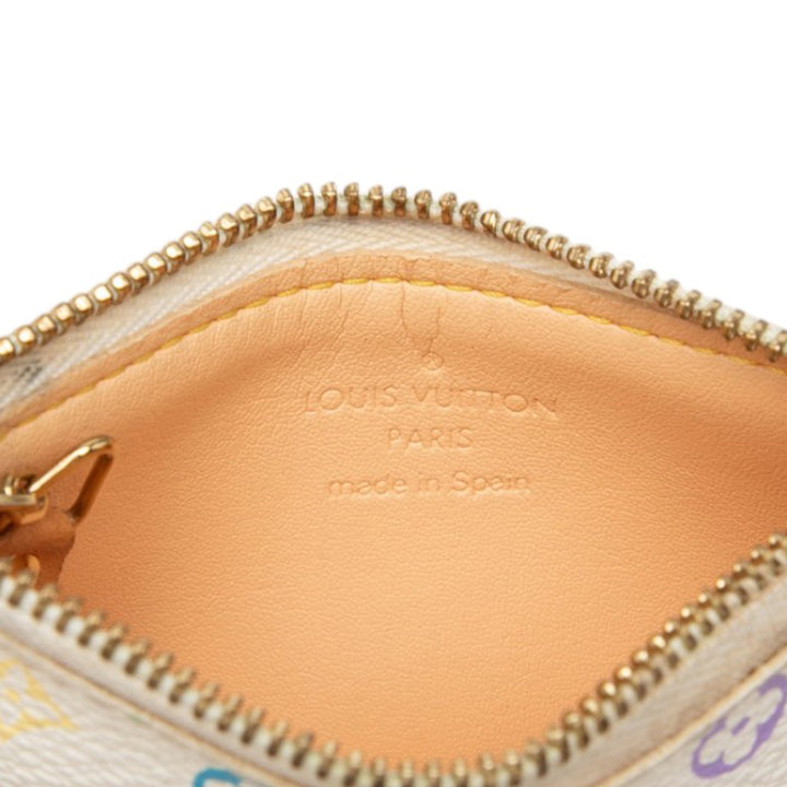Pochette Cles Monogram Multicolore Blanc