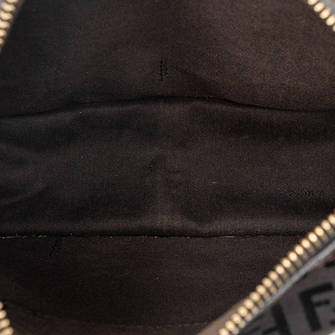 Fendi Small Zucchino Toile F Charm Sac porté croisé
