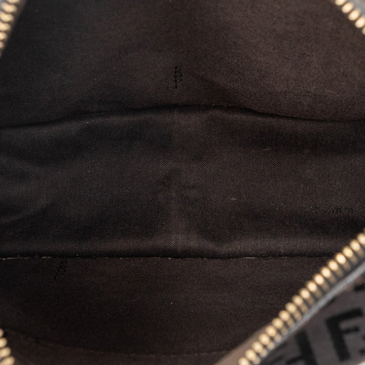 Fendi Small Zucchino Toile F Charm Sac porté croisé