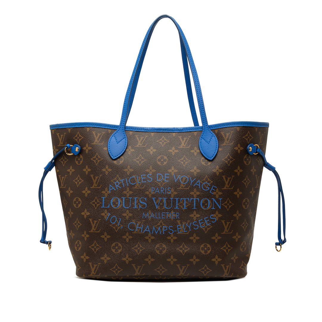 Louis Vuitton Ikat Neverfull MM Monogram Bleu – vue principale – GABY PARIS
