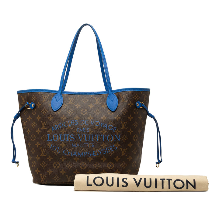 Louis Vuitton Ikat Neverfull MM Monogram Bleu – vue 7 – GABY PARIS