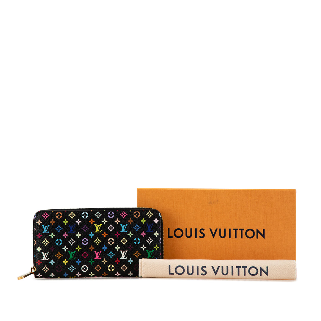 Monogram Multicolore Zippy Wallet Black - Gaby Paris