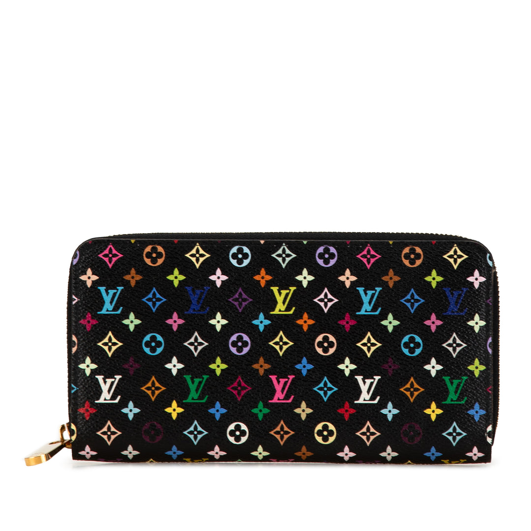 Monogram Multicolore Zippy Wallet Black - Gaby Paris