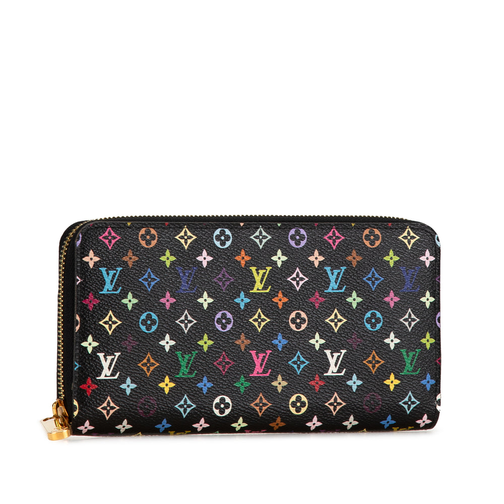 Monogram Multicolore Zippy Wallet Black - Gaby Paris