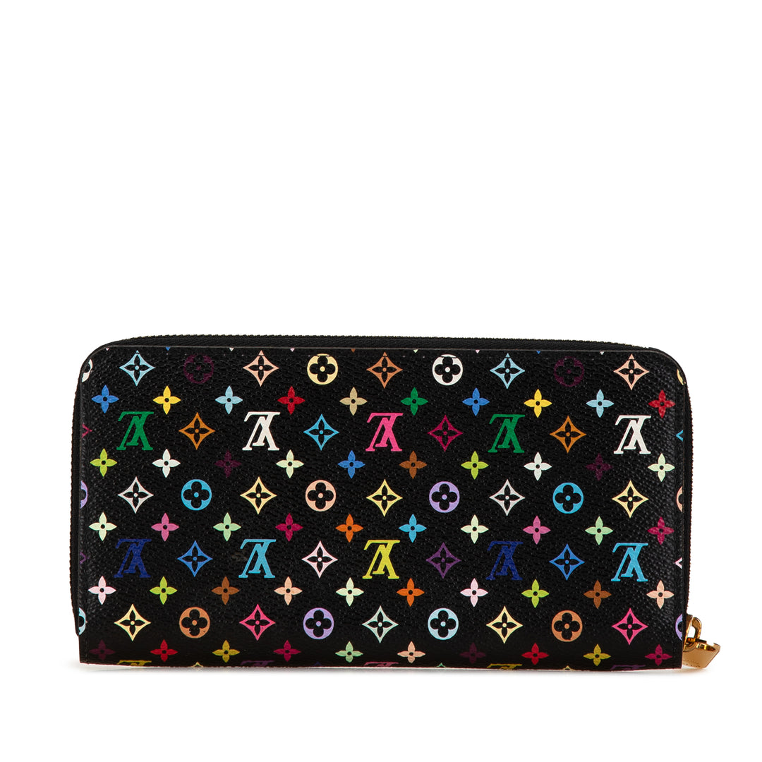 Monogram Multicolore Zippy Wallet Black - Gaby Paris