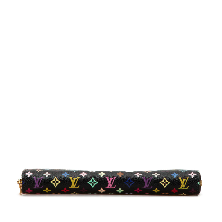 Monogram Multicolore Zippy Wallet Black - Gaby Paris