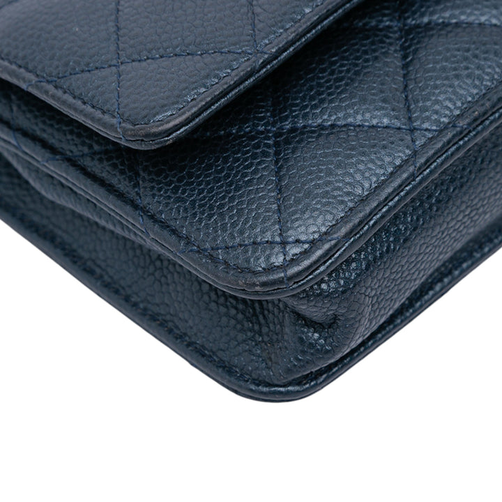 Chanel CC Matelassé Iridescent Caviar Wallet on Chain – GABY PARIS Authentique