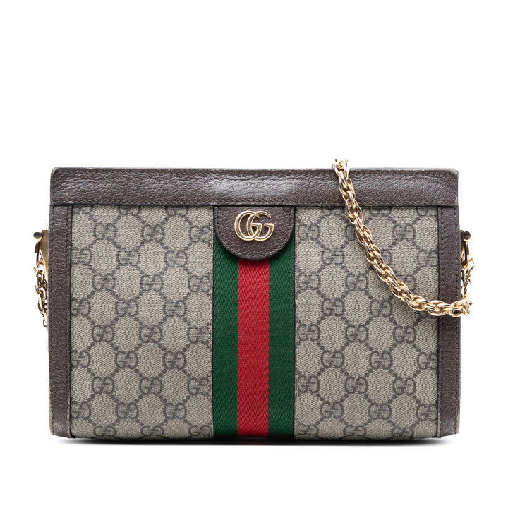 Gucci Small GG Supreme Web Ophidia Chain Sac porté croisé