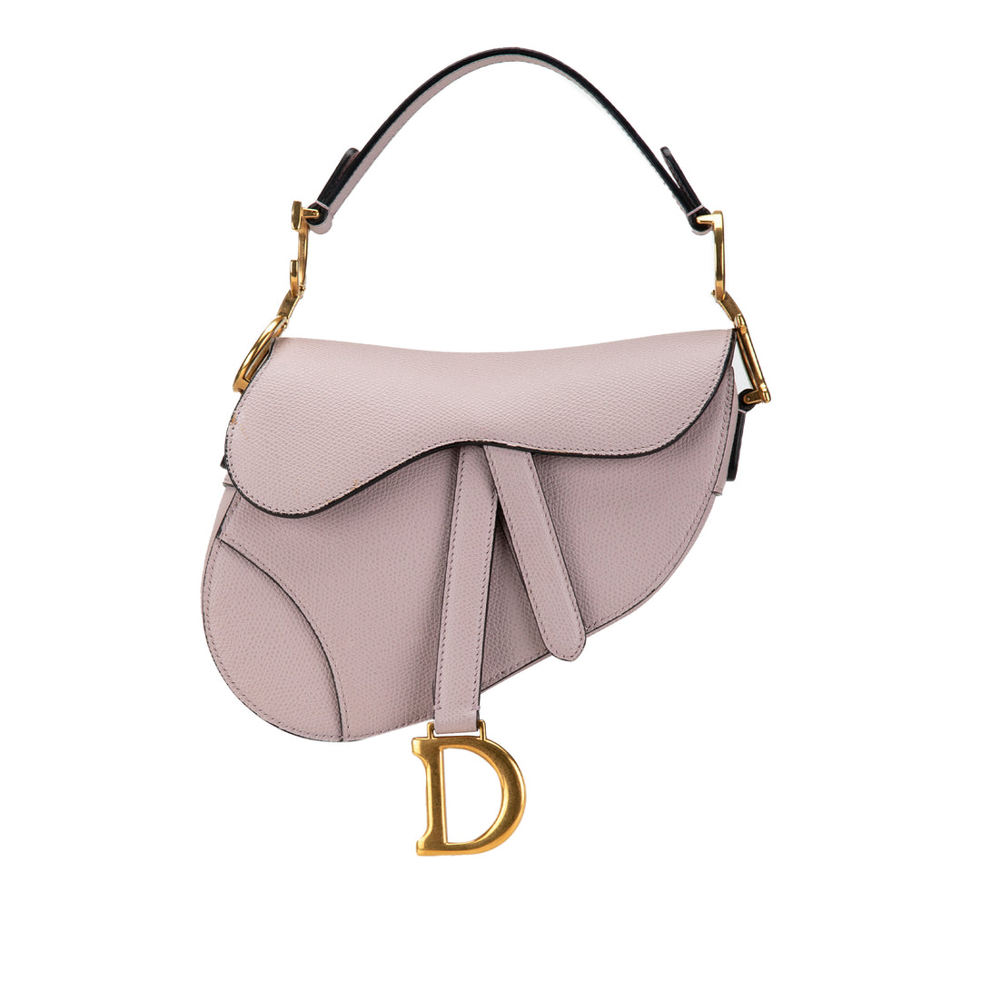 Mini Leather Saddle Bag Purple - Gaby Paris