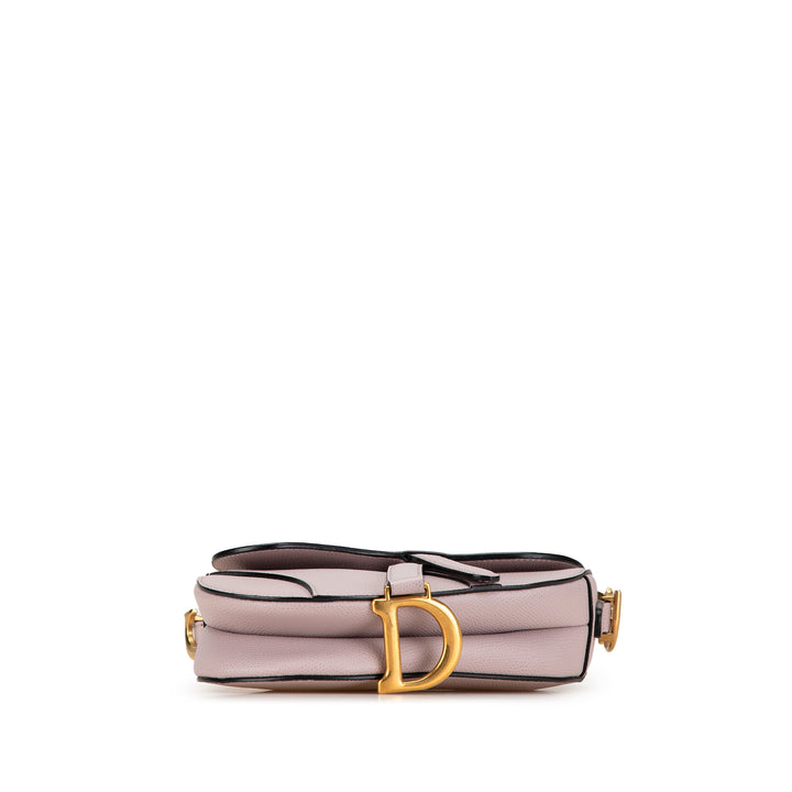 Mini Leather Saddle Bag Purple - Gaby Paris