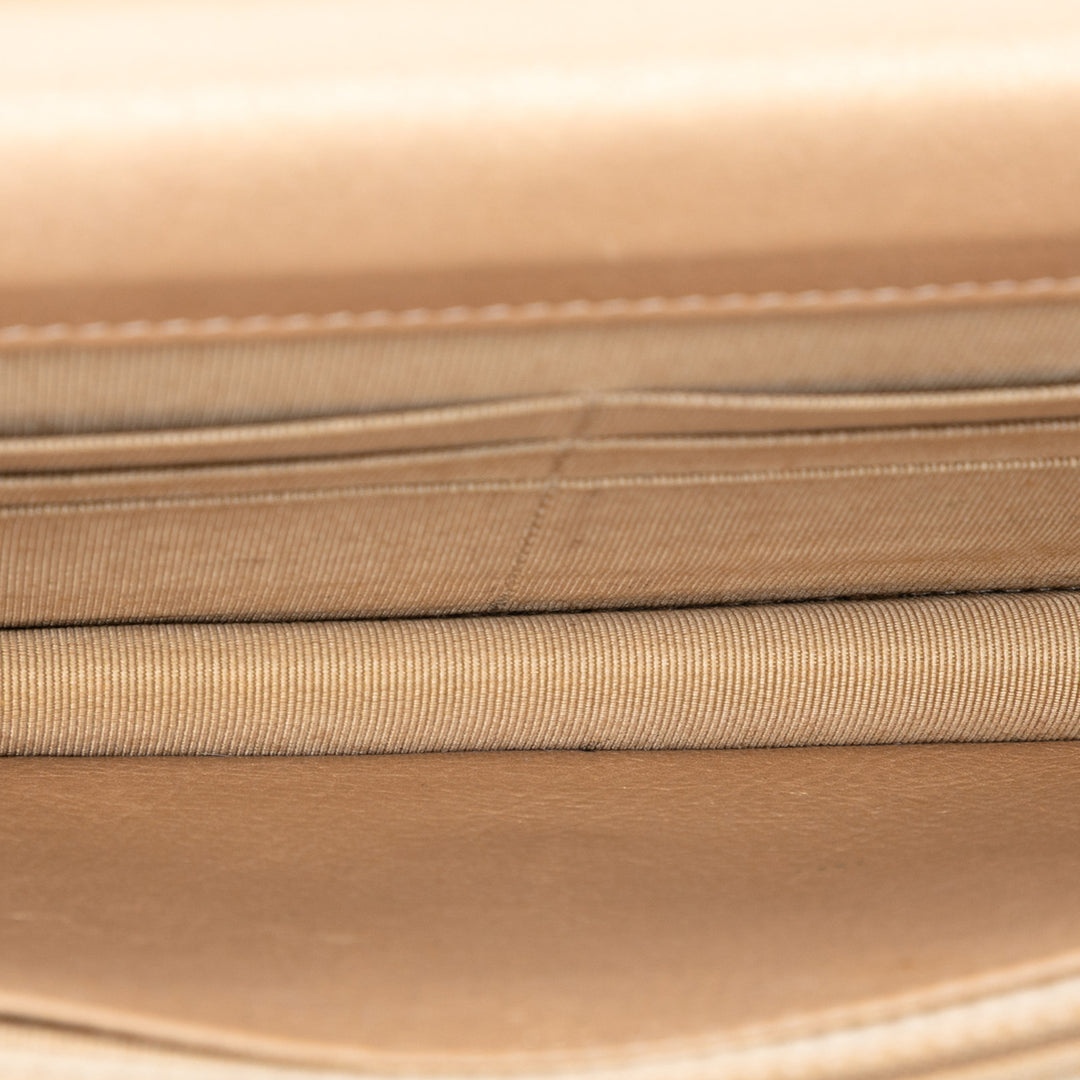 Chanel CC Matelassé Iridescent Cuir d’agneau Coin Charm Wallet on Chain