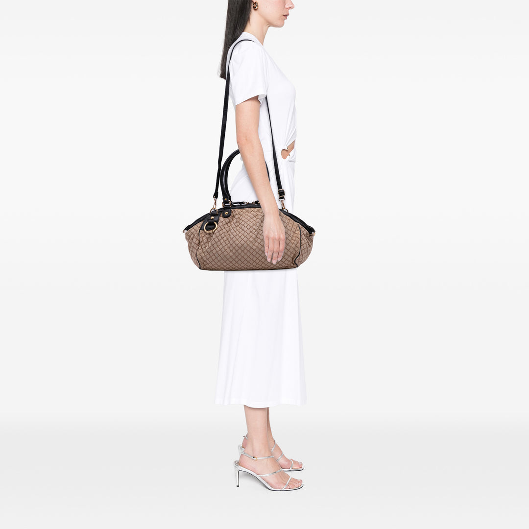 Diamante Canvas Sukey Satchel Brown - Gaby Paris
