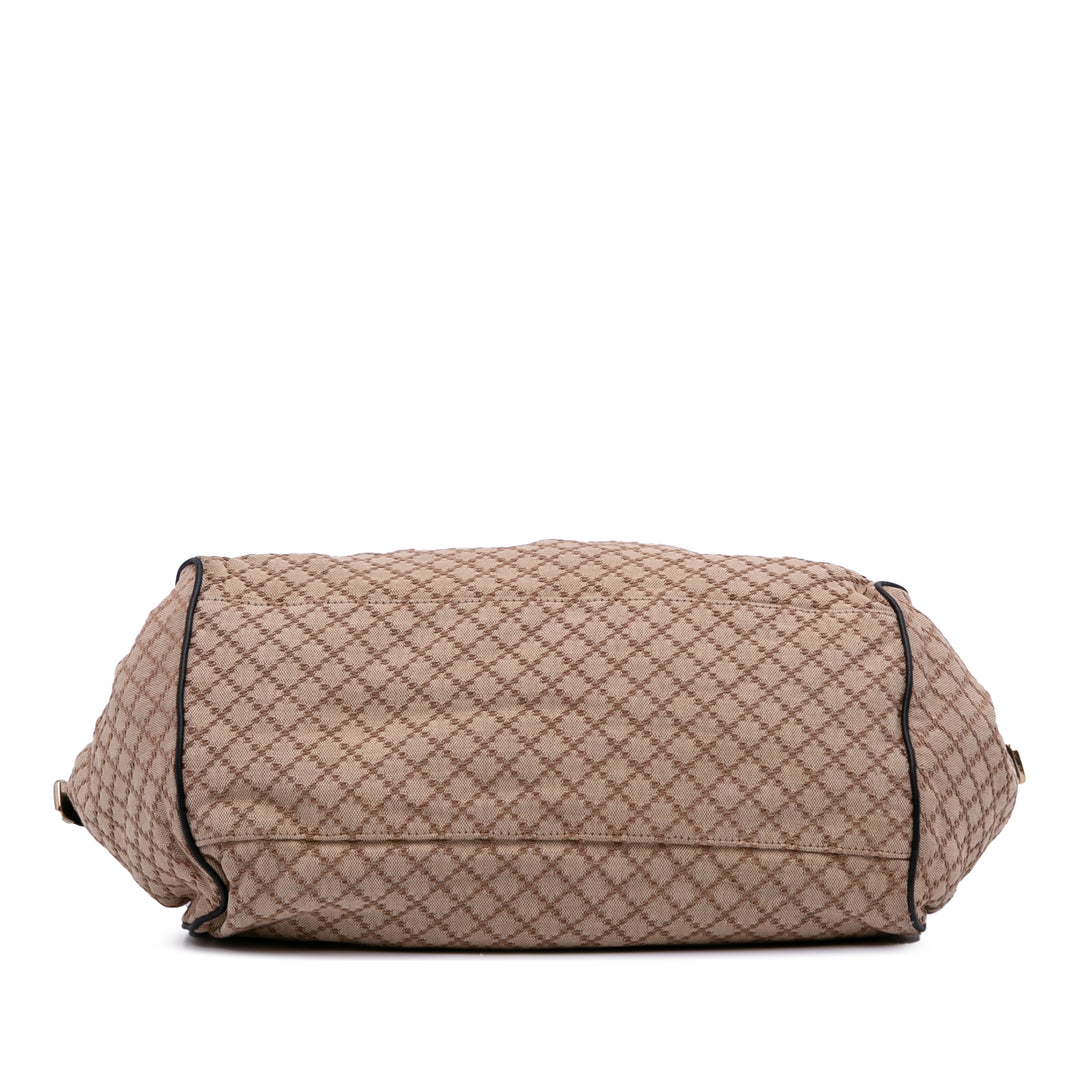 Diamante Canvas Sukey Satchel Brown - Gaby Paris
