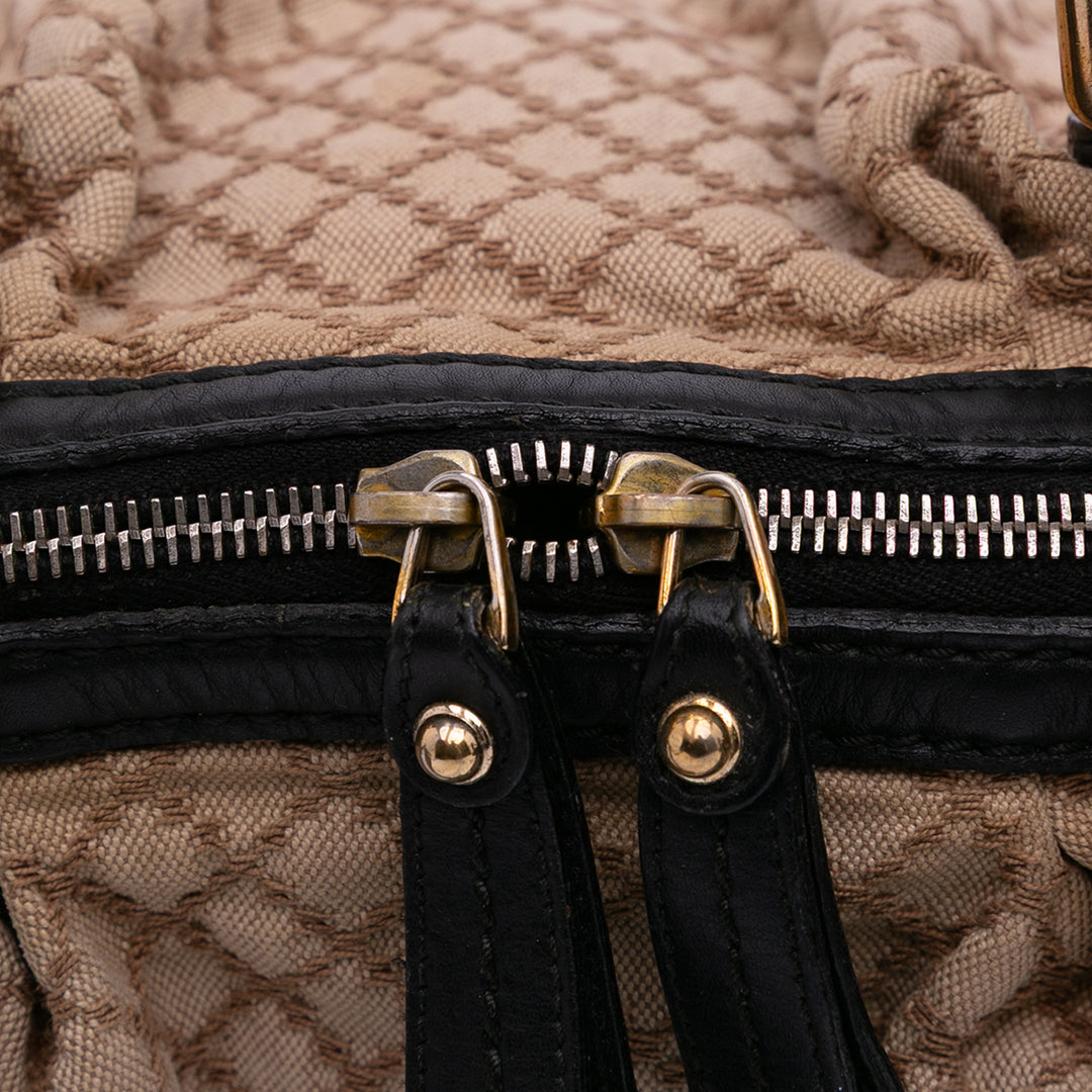 Diamante Canvas Sukey Satchel Brown - Gaby Paris