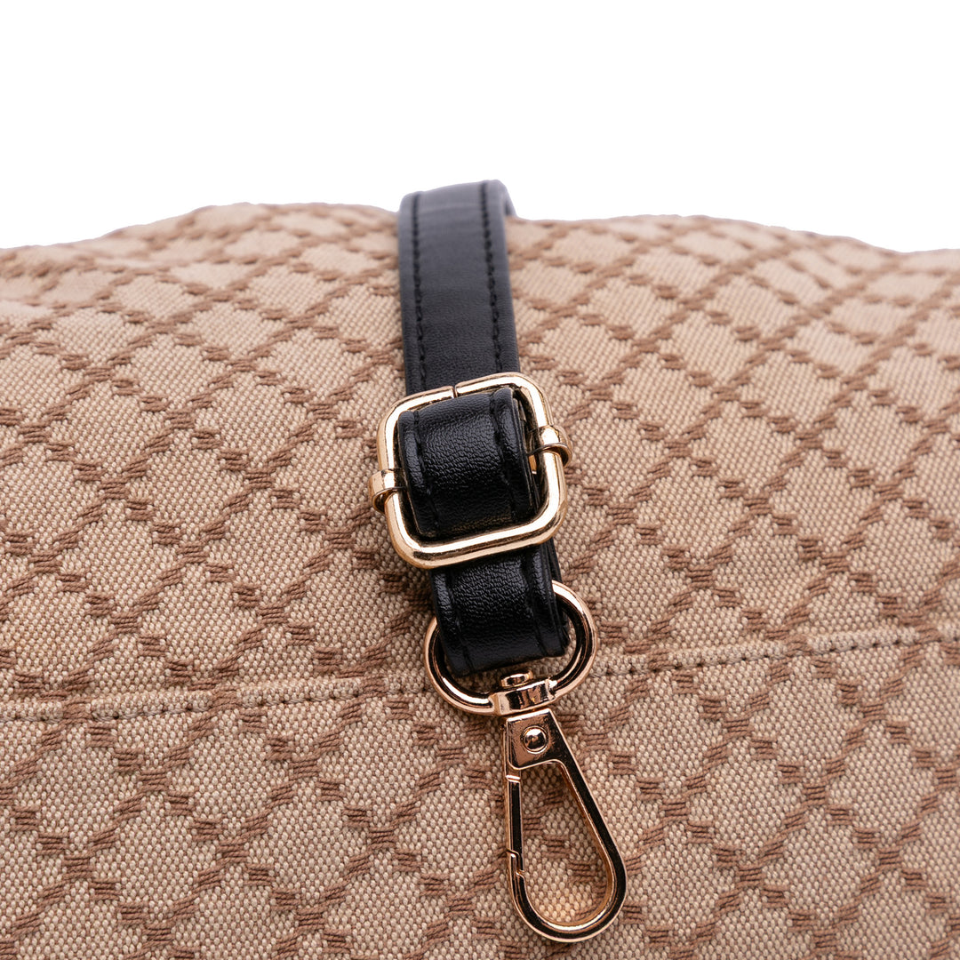 Diamante Canvas Sukey Satchel Brown - Gaby Paris