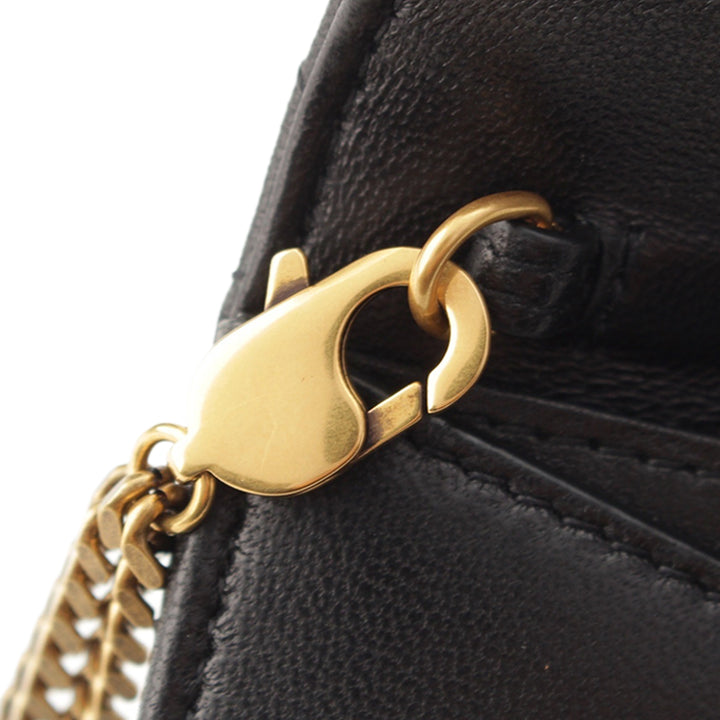 Saint Laurent Matelasse Gaby Double rabat Chaîne Pochette Cuir d'agneau