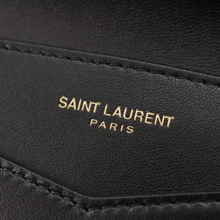 Saint Laurent Matelasse Gaby Double rabat Chaîne Pochette Cuir d'agneau
