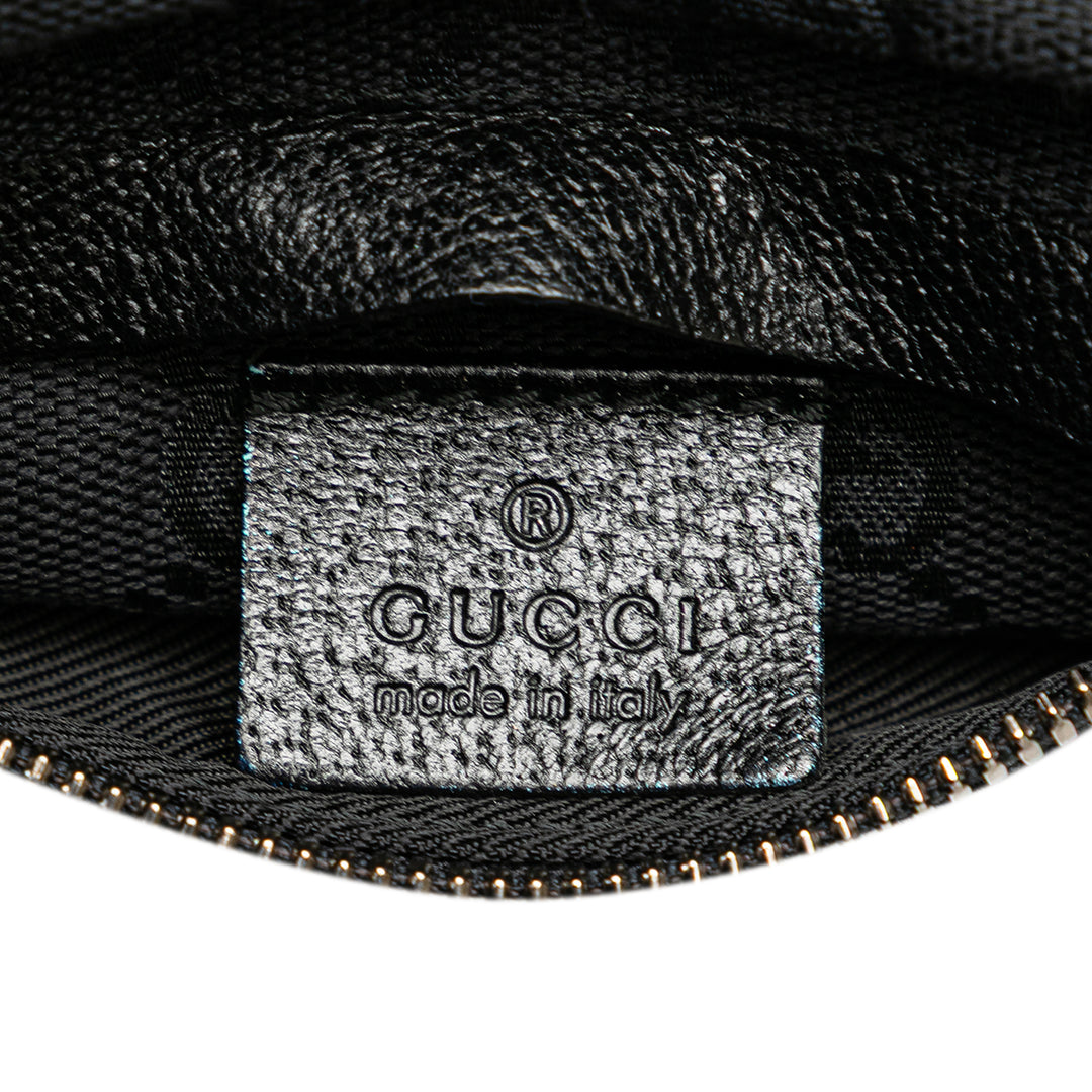 GG Canvas Double Pocket Belt Bag Black - Gaby Paris