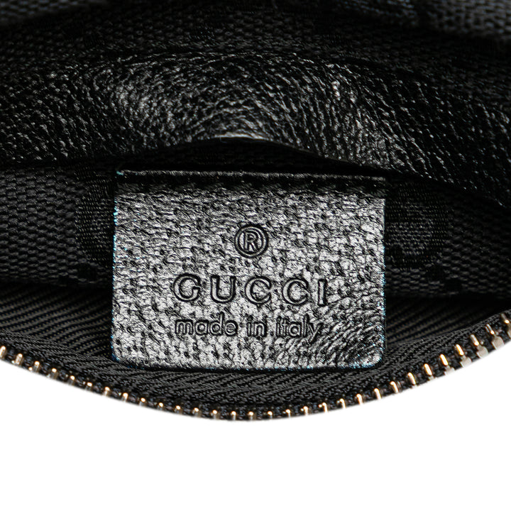 GG Canvas Double Pocket Belt Bag Black - Gaby Paris