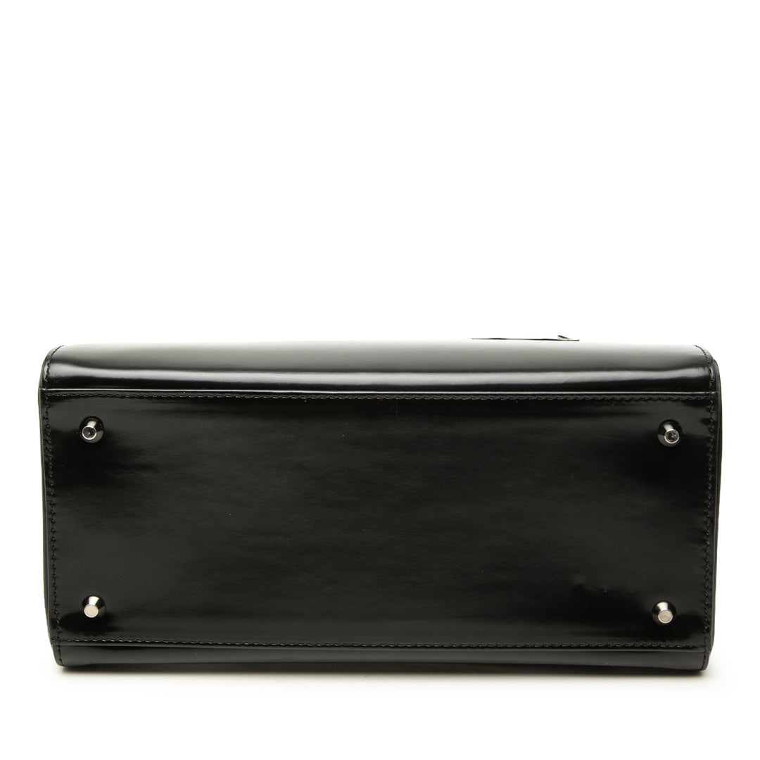 Dior Glacé Lady Dior Moyen Cuir de veau Noir – vue 3 – GABY PARIS
