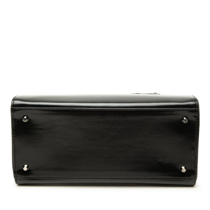 Dior Glacé Lady Dior Moyen Cuir de veau Noir – vue 3 – GABY PARIS