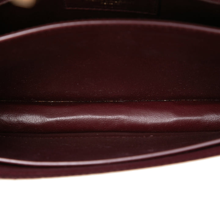 Saint Laurent Croc embossé Cassandra Fermoir Sac Blanc – vue 4 – GABY PARIS