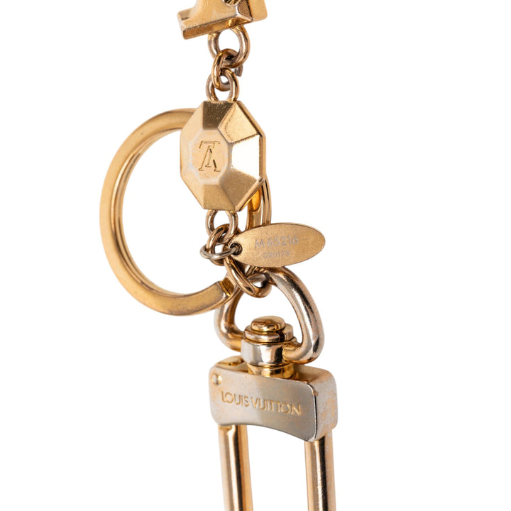 Louis Vuitton plaqué LV Facettes Bijou de sac et Porte-clés Métal