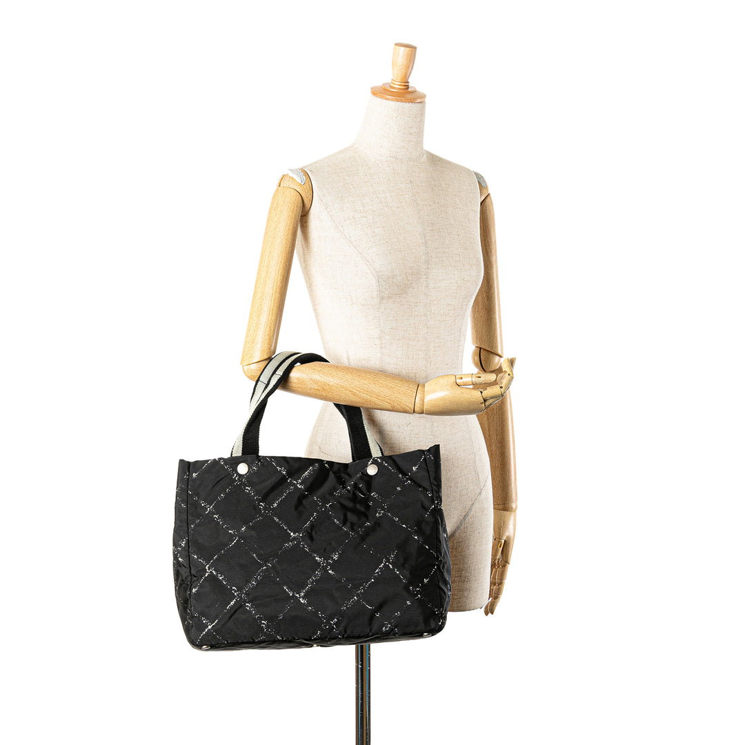 Old Travel Line Nylon Tote Black - Gaby Paris